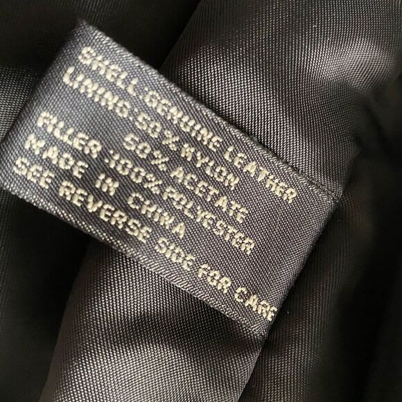 Express Genuine Leather Jacket Vintage Black Moto Y2K Womens Size Medium No Belt - Picture 11 of 11